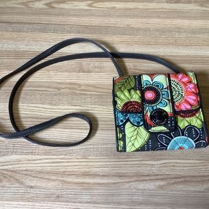 Vera Bradley Mini Turnlock Crossbody in Flower Shower Pattern